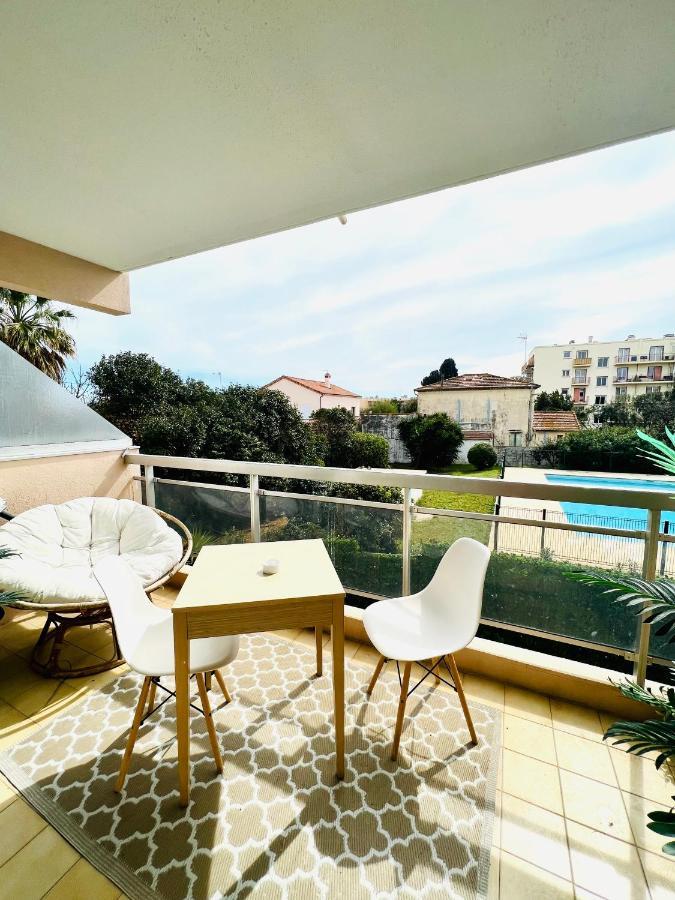 Les Palmiers - Appartement Avec Piscine Proche Plages - Wifi Et Clim Αντίμπ Εξωτερικό φωτογραφία